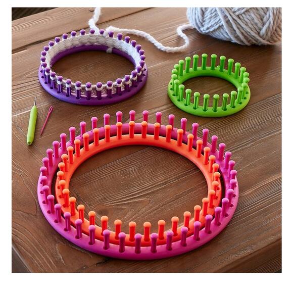 Knit Quick™ Knitting Round Loom Set, by Loops & Threads® (5.5", 7.5",9.5",11.5") - Picture 2 of 3